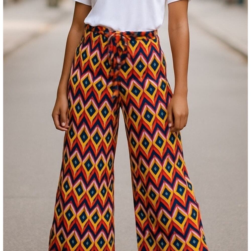 Truth NYC Women’s SZ LG Palazzo Pants NWT Sheer W/ Shorts Lining Boho Chic Flowy